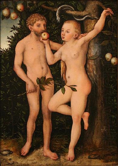 Lucas  Cranach Adam and Eve oil painting picture